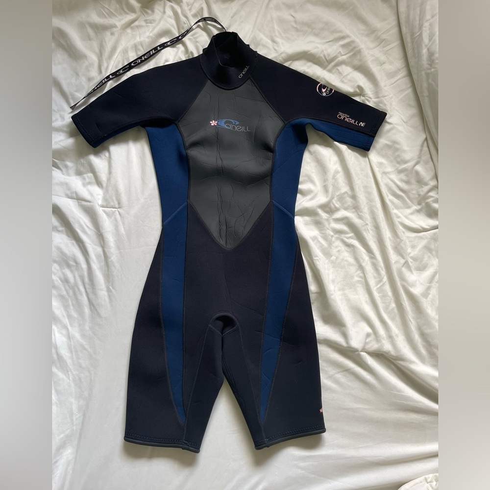 O'Neil Women’s Spring Wetsuit Reactor 2mm Shorty Shortsleeves  Back Zip Size 6